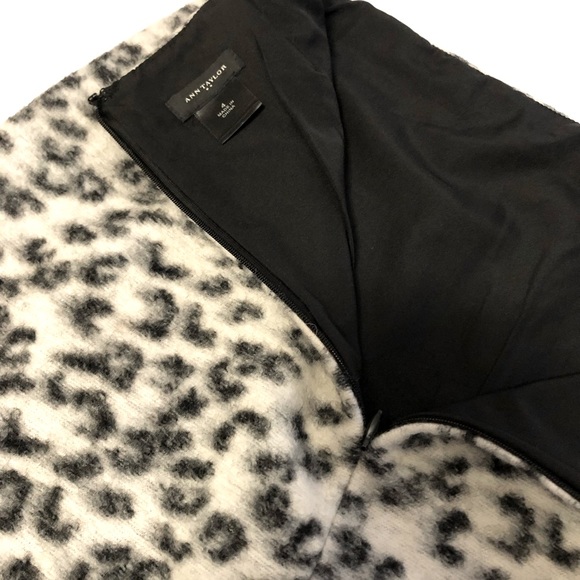 Ann Taylor Wool Leopard Pencil Skirt, Size 4 - Picture 4 of 5